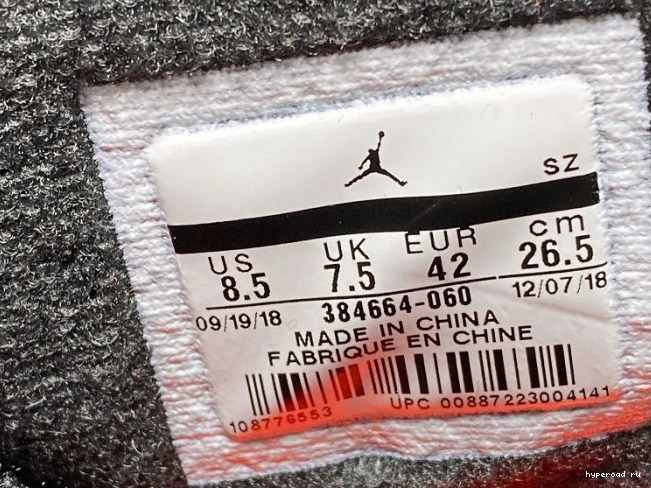 Retro 6 Air 384664-060 Black Jordan OG Infrared 1011